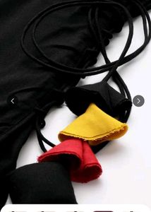 Black Kurti With Matching Bracelet