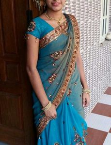 Work Saree With Blouse