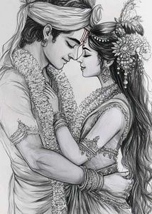 Radha Krishna Sketch