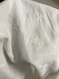 White Embroidered Pants