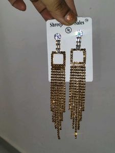 Shreeji Sales Rhinestone Dangle Earrings