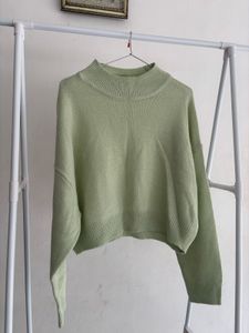 Mint Green Mock Neck Sweater