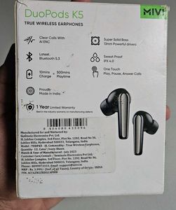 Mivi DuoPods K5 Wireless Earbuds Headphones Set