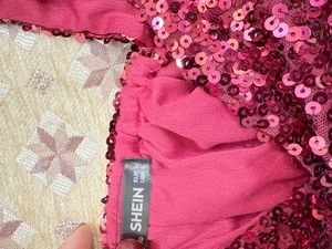 Shein Sequin Party Crop Top