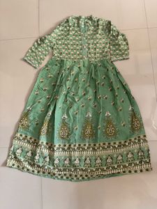 Green Printed Kurta
