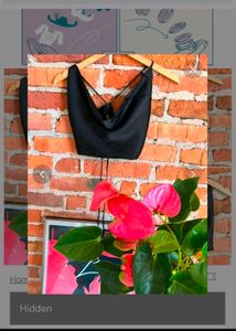 Zara Black Tie Bikini Top size S