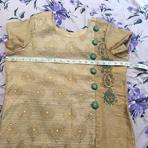 Golden and Green lehenga kurta