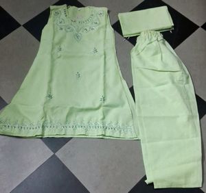 New Kurta with pant and dupatta set
