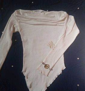 One-Shoulder Knit Top (Assymetrical Neck)