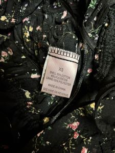 Floral Print Tie Front Top
