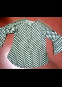 Green Festivewear Top