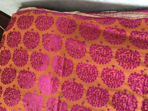 2 Combo Sarees - Embroidery Shiffon+Cotton
