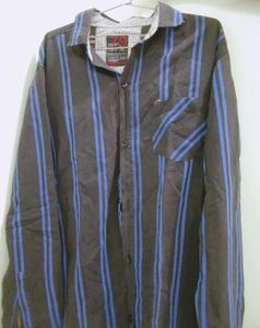 MENS BLACK VERTICAL STRIPED SHIRT
