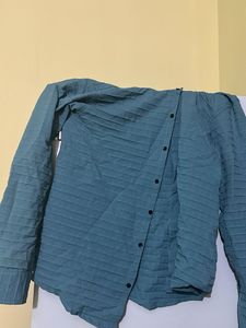 Textured Blue Shirt