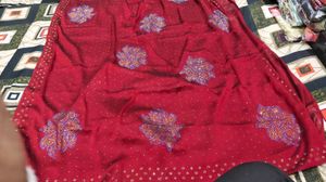 Excellent stone work saree with blouse