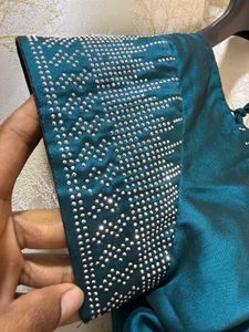 Blue Stones Saree &amp; Blouse