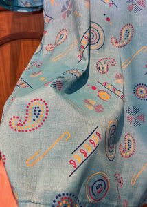 Blue Paisley Print Dress