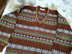 Patterned Knit Sweater