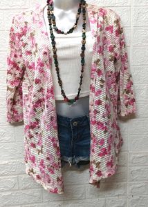 Tops &amp; Dresses For Rs.99/ Floral Pink Cardigan