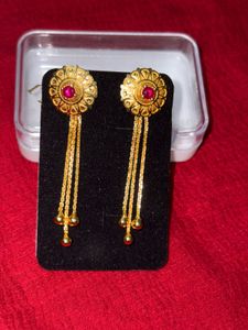 Gold Tone Dangle Earrings