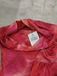 Tie- Die Cowl Neck Top