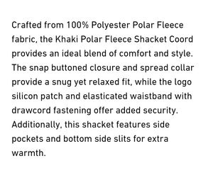 KHAKI POLAR FLEECE SHACKET COORD