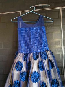 Girls&#39; Blue Floral gown