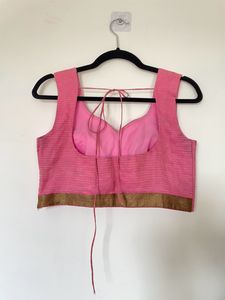 Designer Padded Blouse Pink