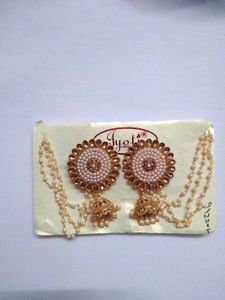 earrings with ear chain