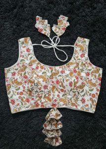 Floral Print Saree Blouse