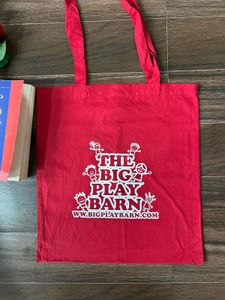 Red Graphic Print Tote Bag