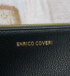 Enrico coveri Italian Black Leather Wallet