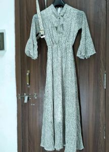 Vintage Floral Print Maxi Dress