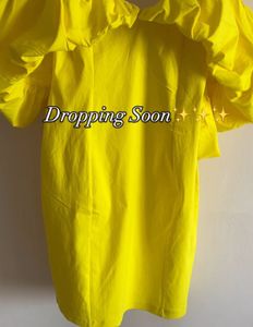 Yellow Off-the-Shoulder Mini Dress