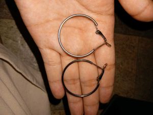 Hoop Earrings - Silver & Black