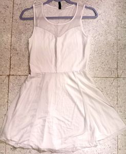 H&amp;M White Skater Dress
