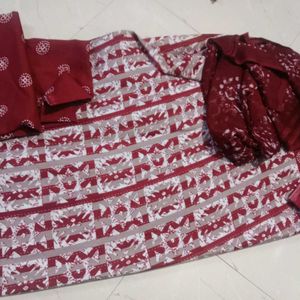 Soft printed synthetic dress material