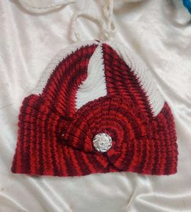 6 Girl Baby Woollen Caps