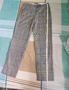 MS Formal check Print Pant