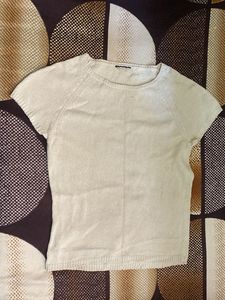 Beige Knit Top