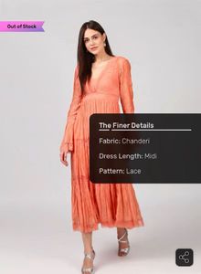 Label Ritu Kumar Peach Dress (BRAND NEW)