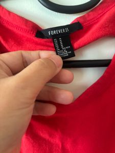 Red Sleeveless Top