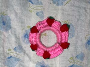 Green &amp; White Scrunchies