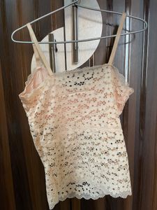 Nude Padded Net Camisole