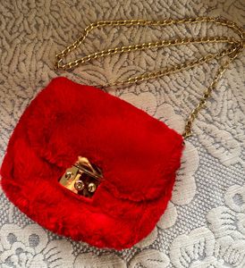 Bright Red Long Sling Bag
