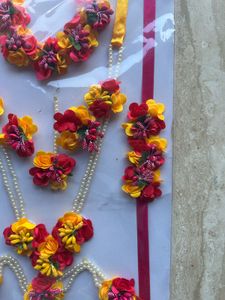 Haldi Ceremony artifical flower bridal set