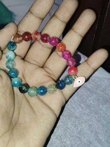 Germstone  Evil Eye Bracelet Dragon Veined