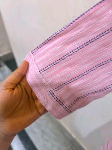 Baby Pink Silver Shine Kurti
