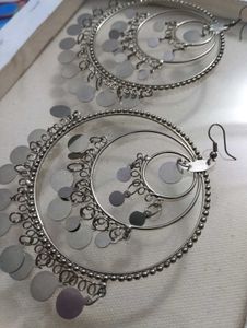 Statement  Oxidised Hoop Earrings