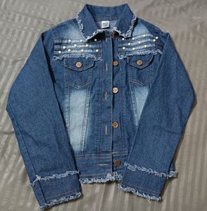 Denim Jacket, Small Size, Blue Color